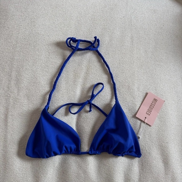 Missguided Other - Missguided Cobalt Blue Triangle Bikini Top NWT Size 6